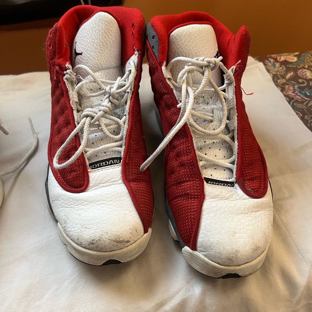 Jordan Kids Red and White Sneakers